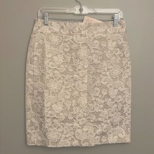NWT Banana Republic Petite Lace Print Skirt.